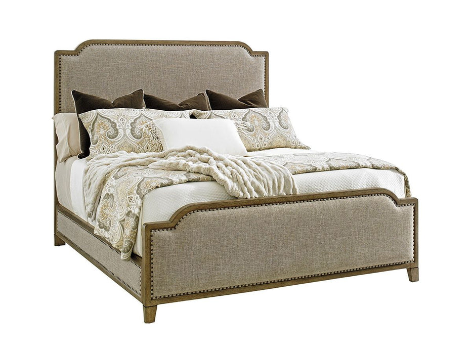 Tommy Bahama Home Cypress Point Queen Stone Harbour Upholstered Bed