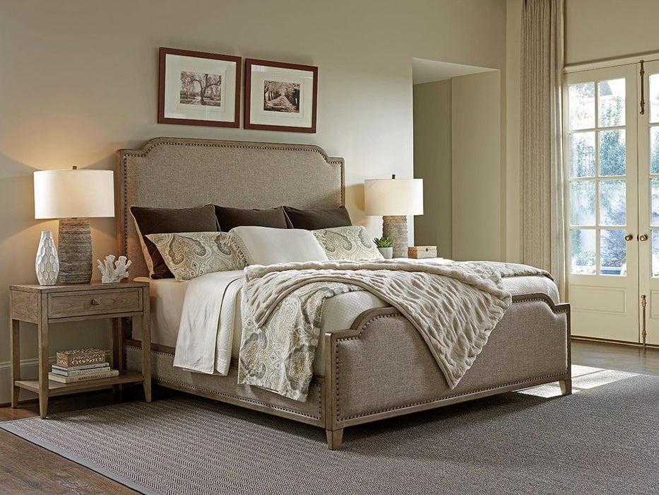 Tommy Bahama Home Cypress Point Cal King Stone Harbour Upholstered Bed