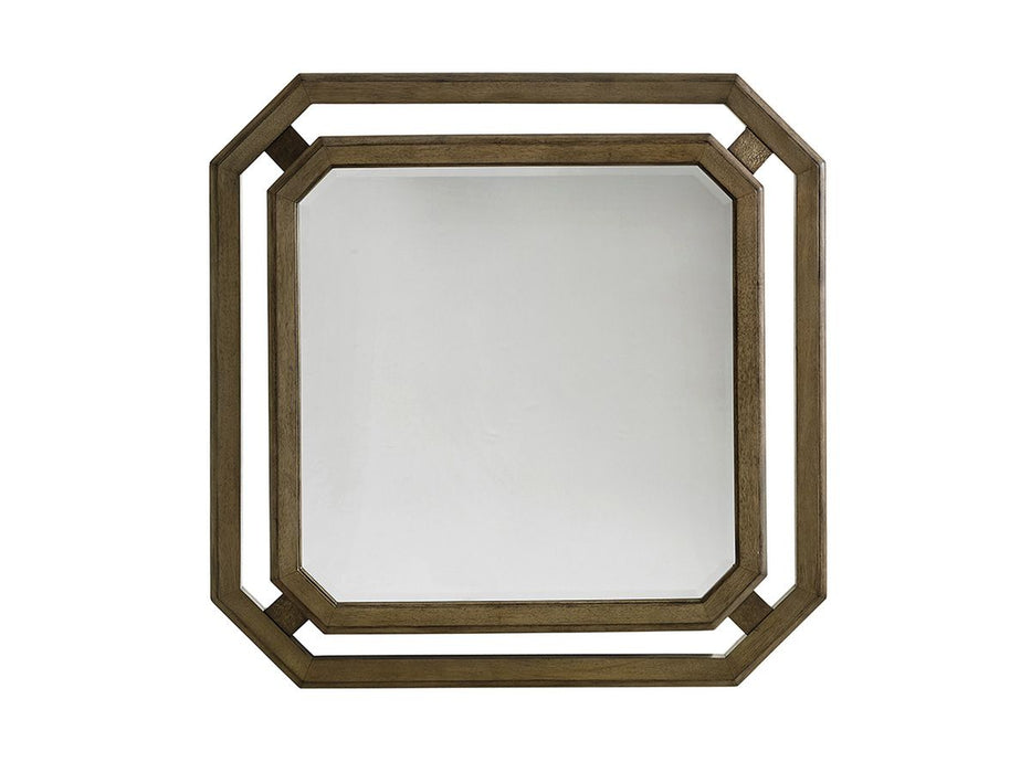Tommy Bahama Home Cypress Point Callan Square Mirror in Hatteras Gray