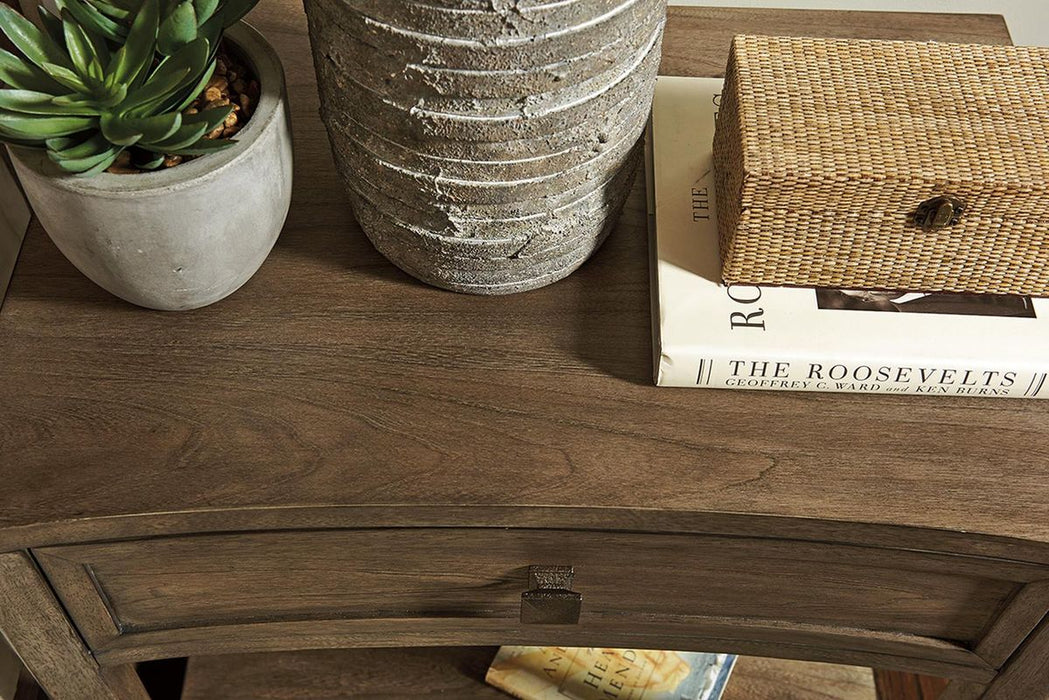 Tommy Bahama Home Cypress Point Stevenson Open Nightstand in Hatteras Gray