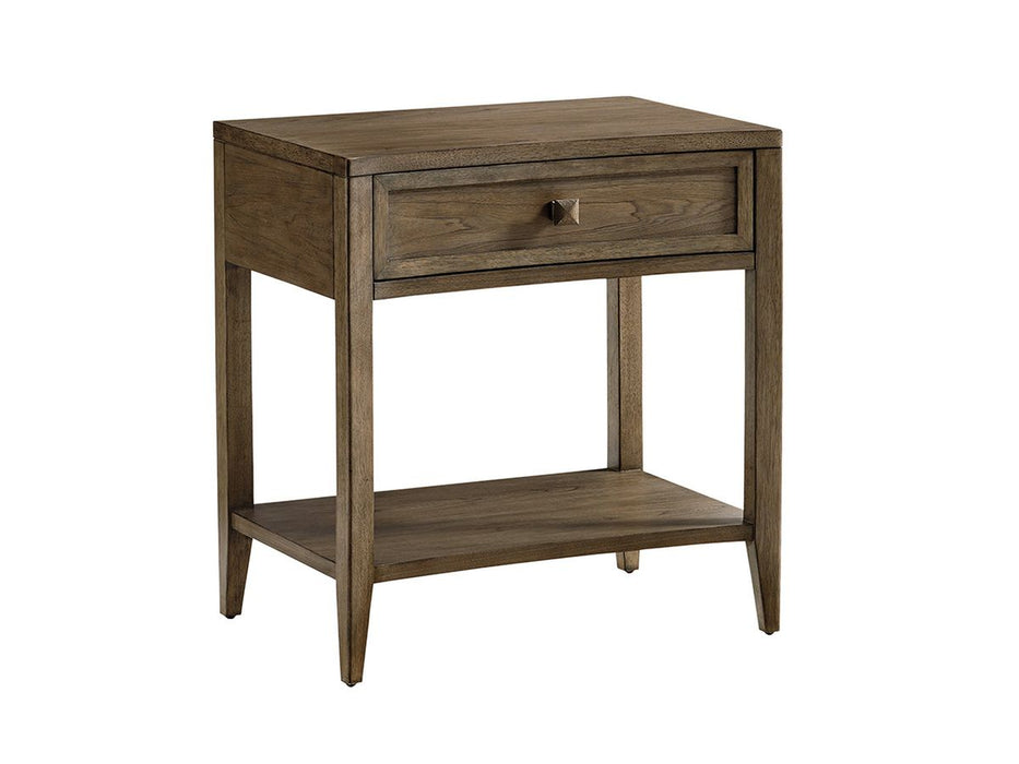 Tommy Bahama Home Cypress Point Stevenson Open Nightstand in Hatteras Gray