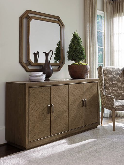 Tommy Bahama Home Cypress Point Callan Square Mirror in Hatteras Gray image