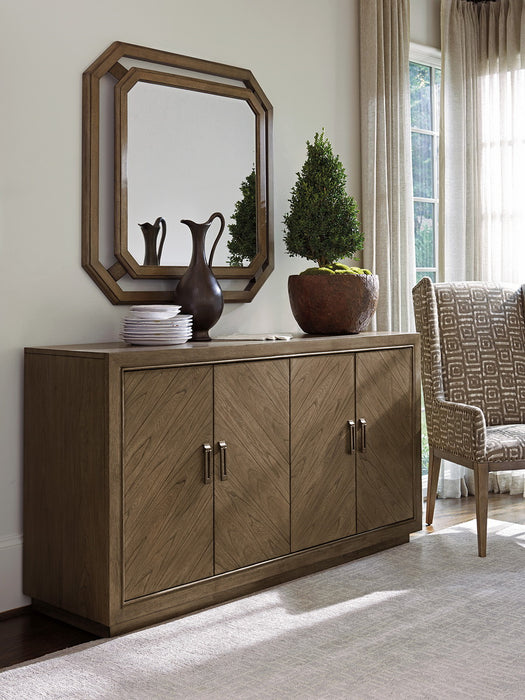 Tommy Bahama Home Cypress Point Callan Square Mirror in Hatteras Gray image