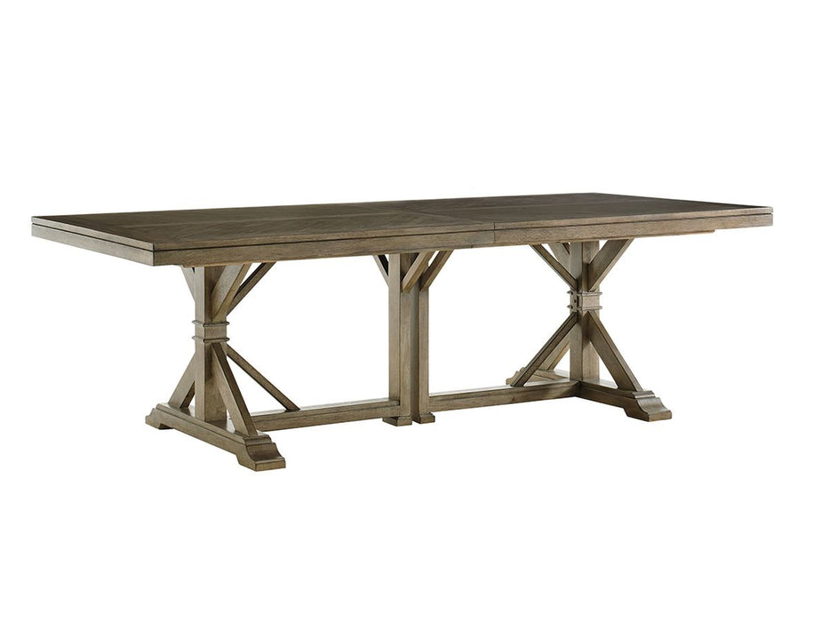 Tommy Bahama Home Cypress Point Pierpoint Dining Table in Hatteras Gray