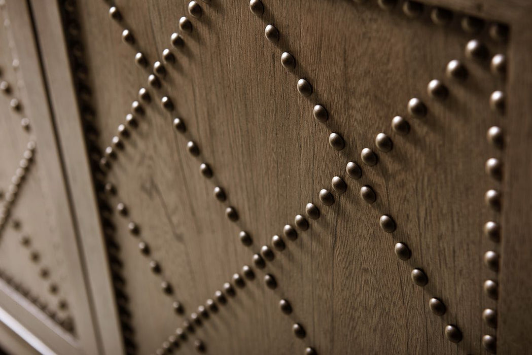 Tommy Bahama Home Cypress Point Fairbanks Media Console in Hatteras Gray