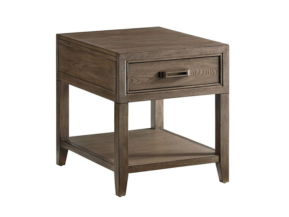 Tommy Bahama Home Cypress Point Pearce End Table in Hattaras Gray