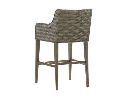 Tommy Bahama Home Cypress Point Turner Woven Bar Stool (Set of 2) in Smoke Gray image