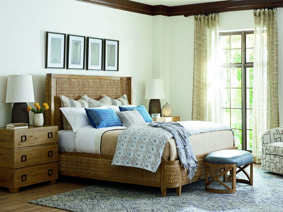 Tommy Bahama Home Los Altos Cal King Ivory Coast Woven Bed in Natural Oak