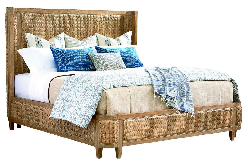 Tommy Bahama Home Los Altos Cal King Ivory Coast Woven Bed in Natural Oak
