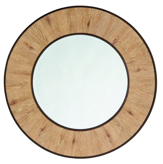 Tommy Bahama Home Los Altos Carins Round Mirror in Natural Oak image