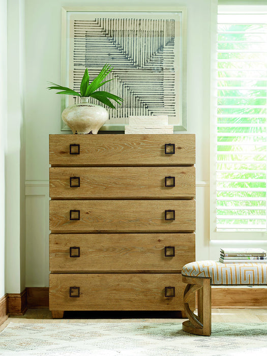 Tommy Bahama Home Los Altos Carnaby 5 Drawer Chest in Natural Oak