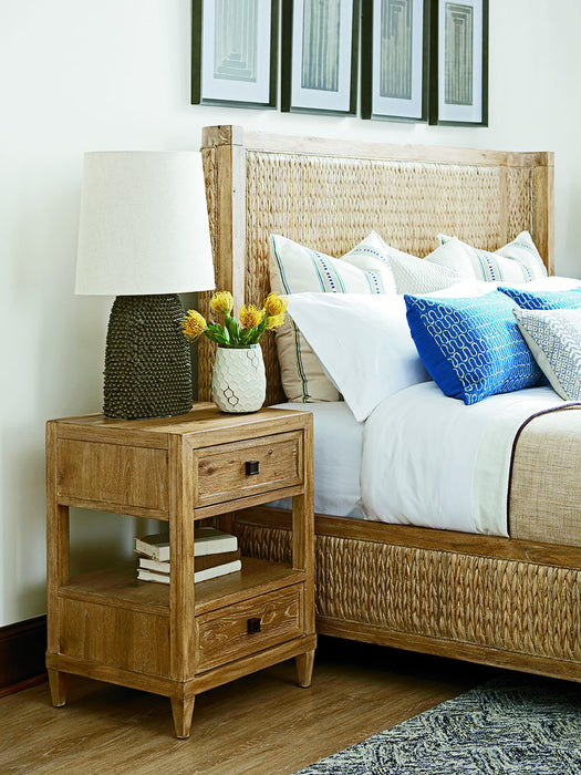 Tommy Bahama Home Los Altos Reston 2 Drawer Night Table in Natural Oak