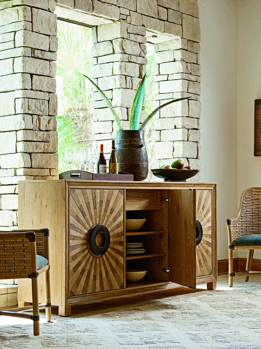 Tommy Bahama Home Los Altos Viceroy 3 Door Buffet in Natural Oak