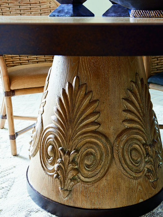 Tommy Bahama Home Los Altos Weston Round Dining Table in Natural Oak