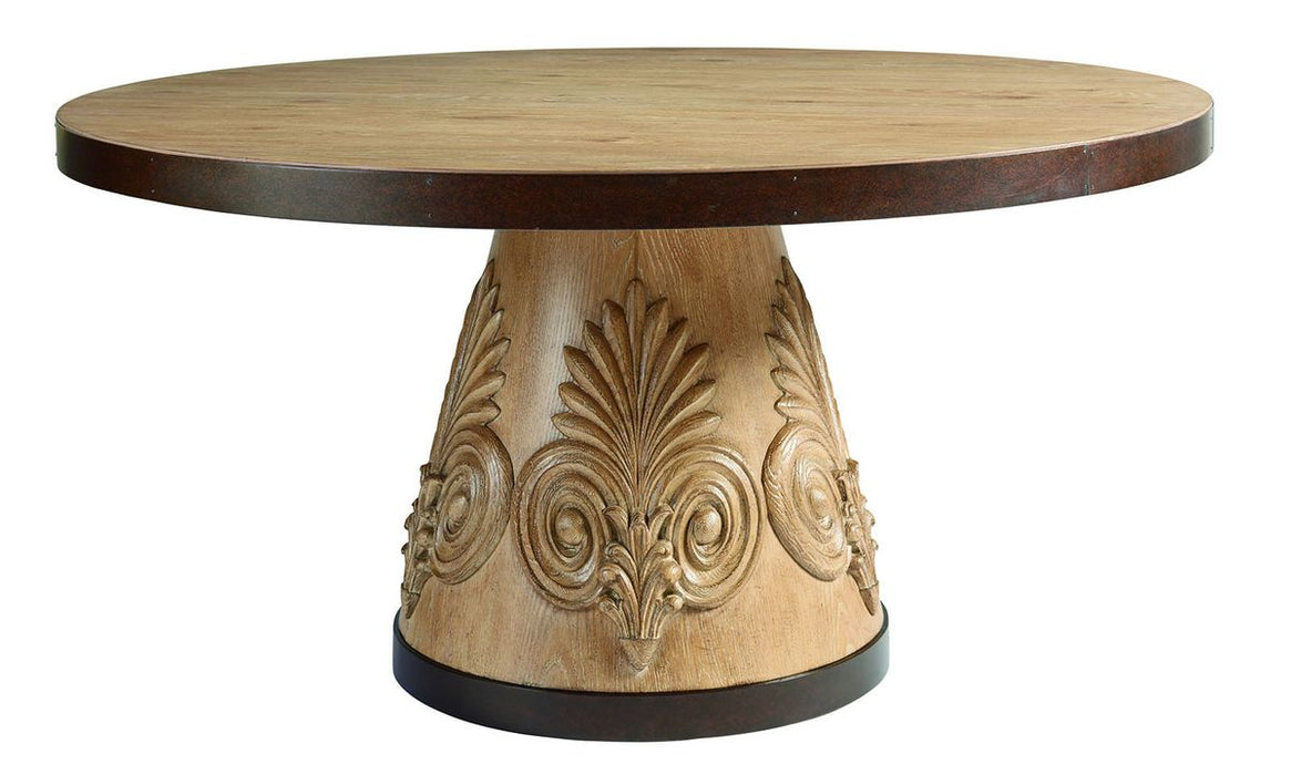 Tommy Bahama Home Los Altos Weston Round Dining Table in Natural Oak image