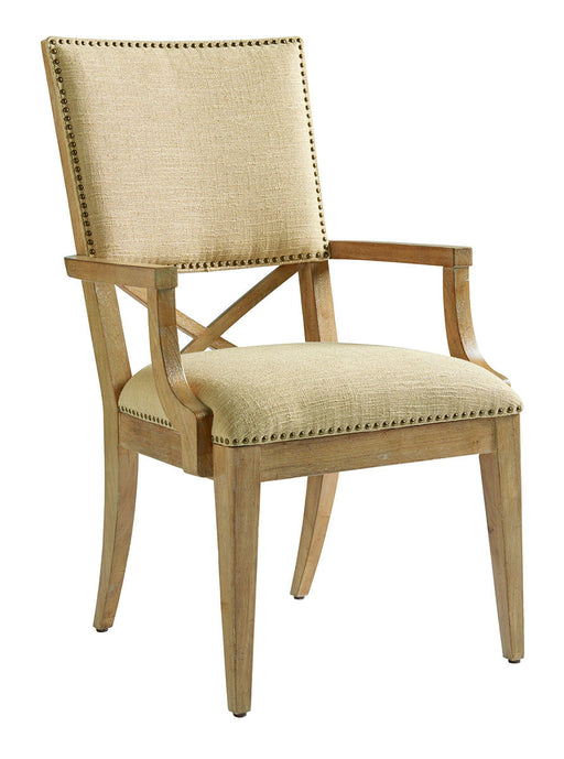 Tommy Bahama Home Los Altos Alderman Upholstered Arm Chair in Natural Oak (Set of 2) image