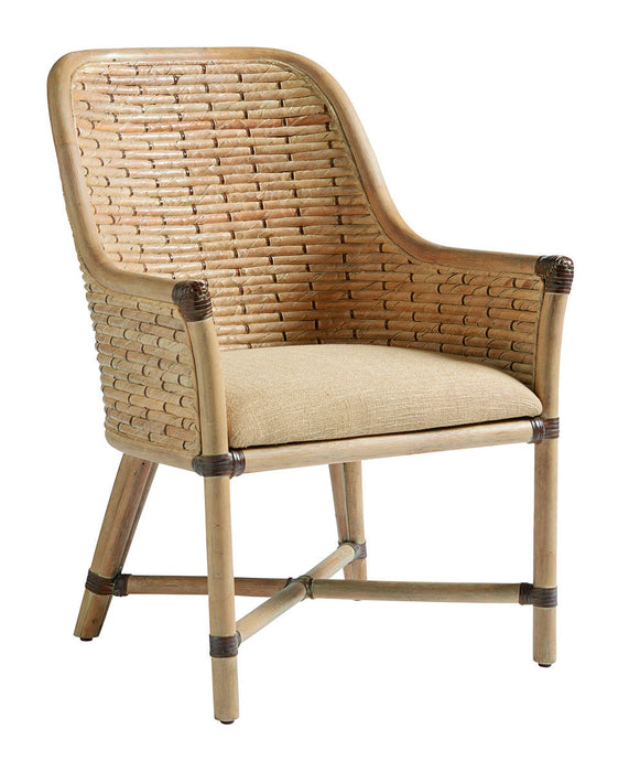 Tommy Bahaman Home Los Altos Keeling Woven Arm Chair in Natural Oak (Set of 2) image