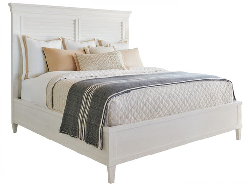 Tommy Bahama Ocean Breeze Royal Palm Louvered Cal King Panel Bed in White image