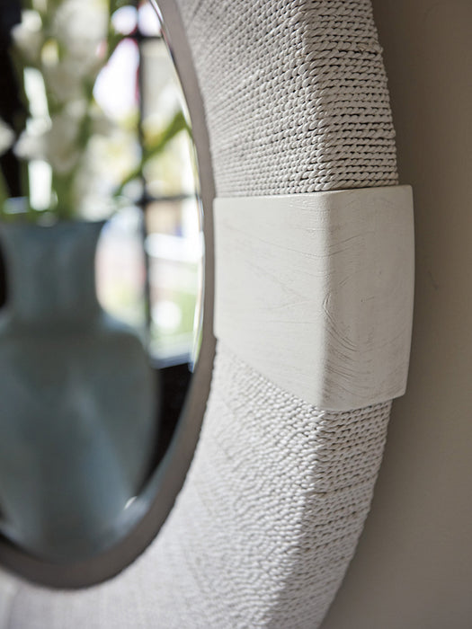 Tommy Bahama Ocean Breeze Seacroft Round Mirror in Sand