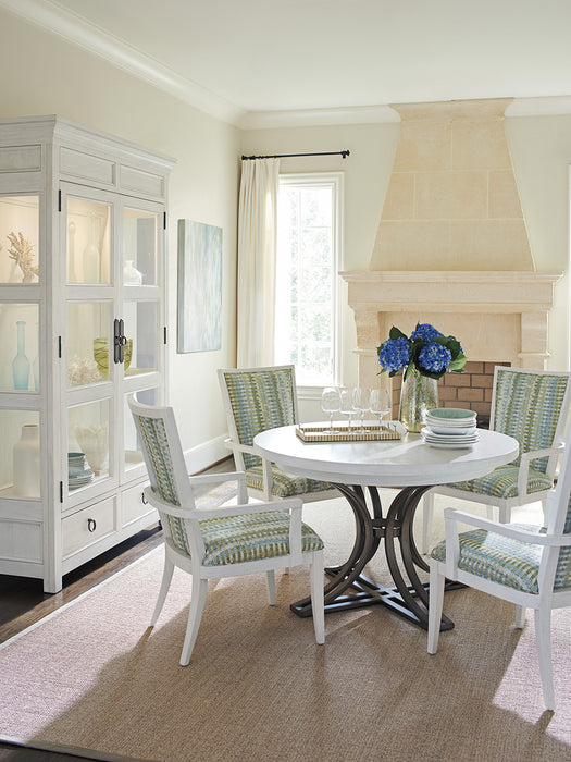 Tommy Bahama Ocean Breeze Marsh Creek Round Dining Table in White