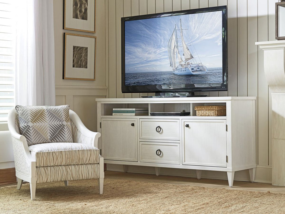 Tommy Bahama Ocean Breeze Dockside 2 Drawer Media Console in White