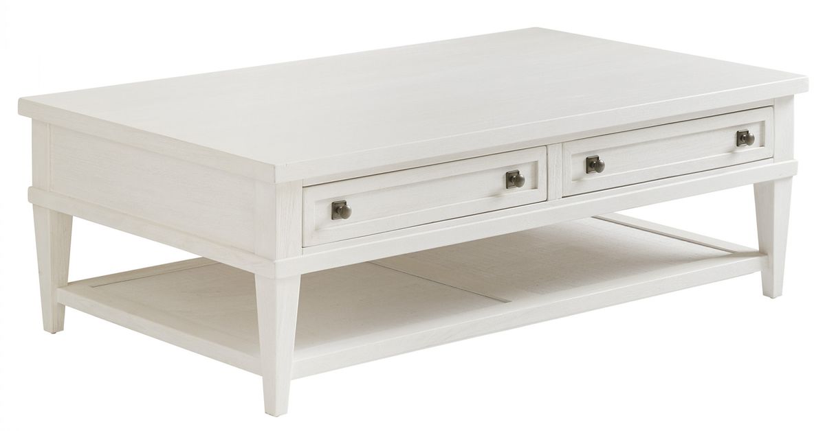 Tommy Bahama Ocean Breeze Palm Coast 2 Drawer Rectangular Cocktail Table in Sand image