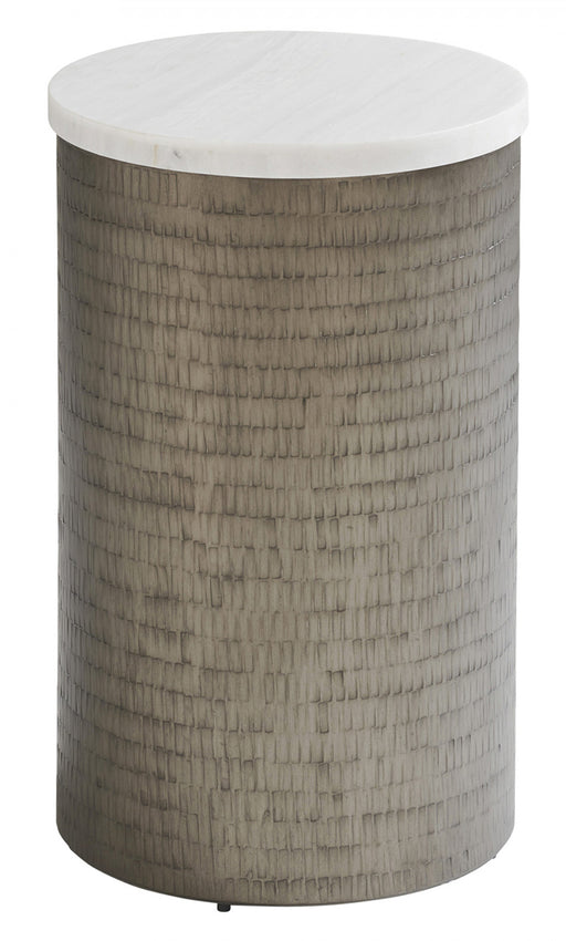 Tommy Bahama Ocean Breeze Turnberry Round Chairside in Aged Pewter/White image