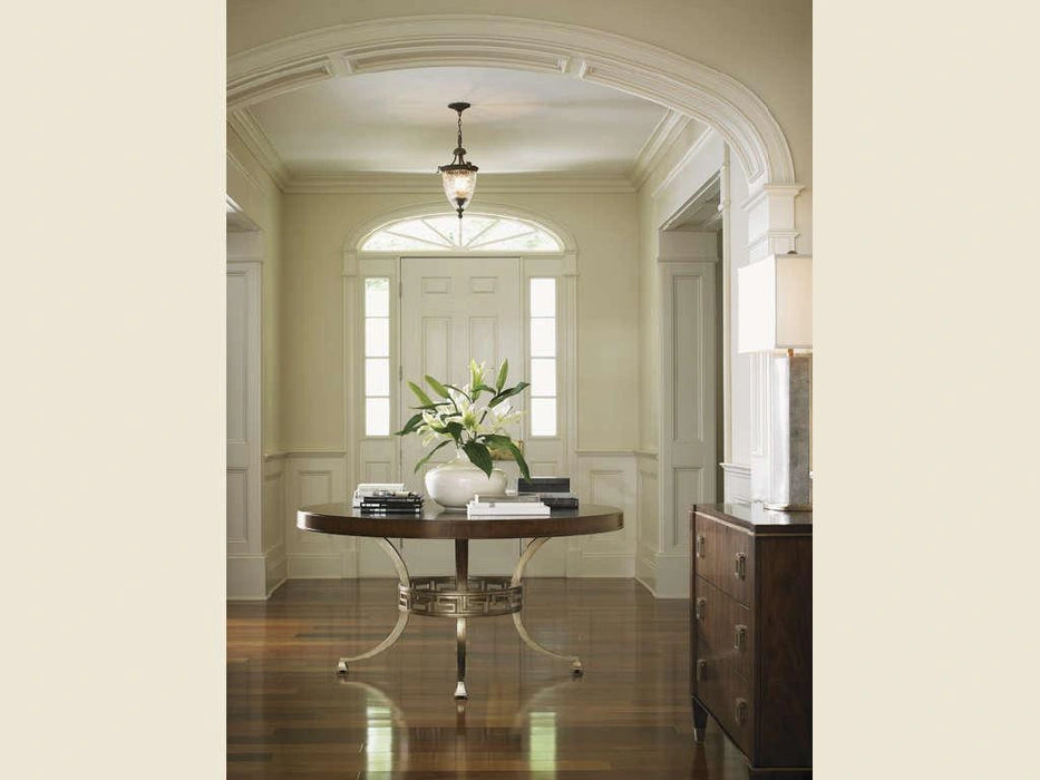 Lexington Tower Place Regis Round Dining Table in Walnut Brown Finish