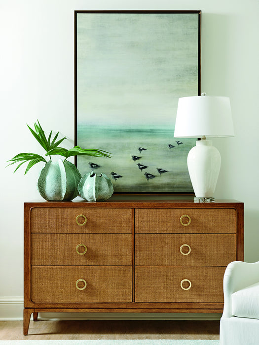 Tommy Bahama Palm Desert Beckett 6 Drawer Double Dresser in Tan