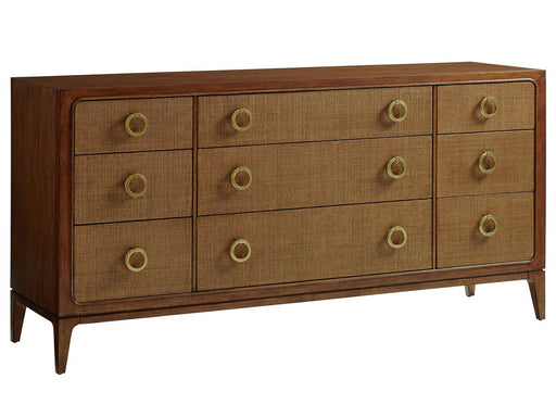 Tommy Bahama Palm Desert Paxton 9 Drawer Triple Dresser in Tan image