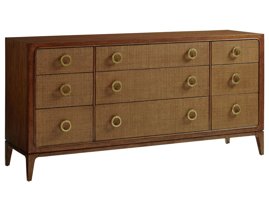 Tommy Bahama Palm Desert Paxton 9 Drawer Triple Dresser in Tan image