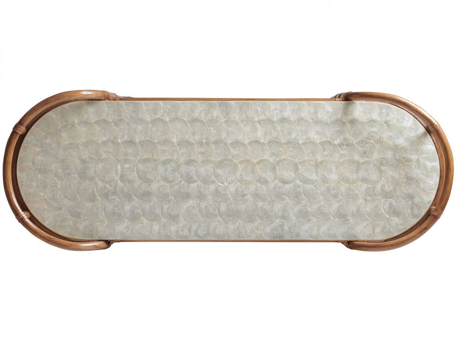 Tommy Bahama Palm Desert Toscana Rattan Mobile Bar Cart in Sierra