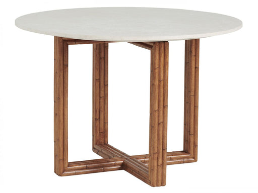 Tommy Bahama Palm Desert Arcadia Marble Top Round Breakfast Table in Sierra image