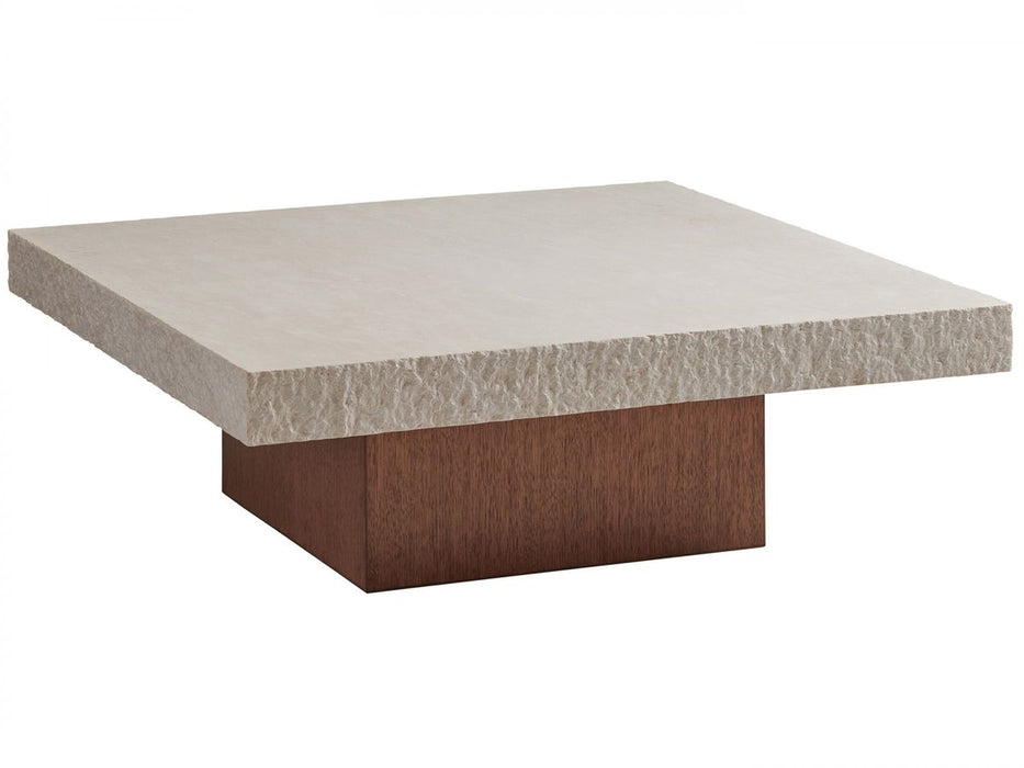 Tommy Bahama Palm Desert Shadow Mountain Square Cocktail Table in Tan image