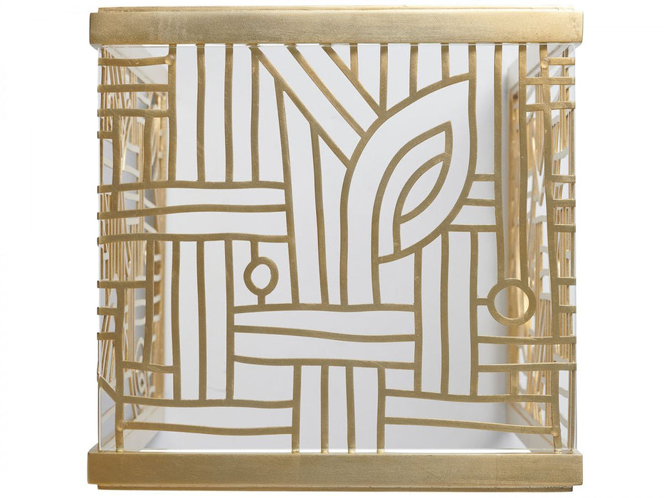 Tommy Bahama Palm Desert Redford Metal Accent Table in Gold