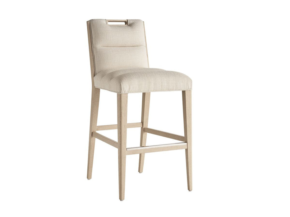 Lexington Furniture Sunset Key Greer Channeled Upholstered Bar Stool (Set of 2) in Sand Drift image