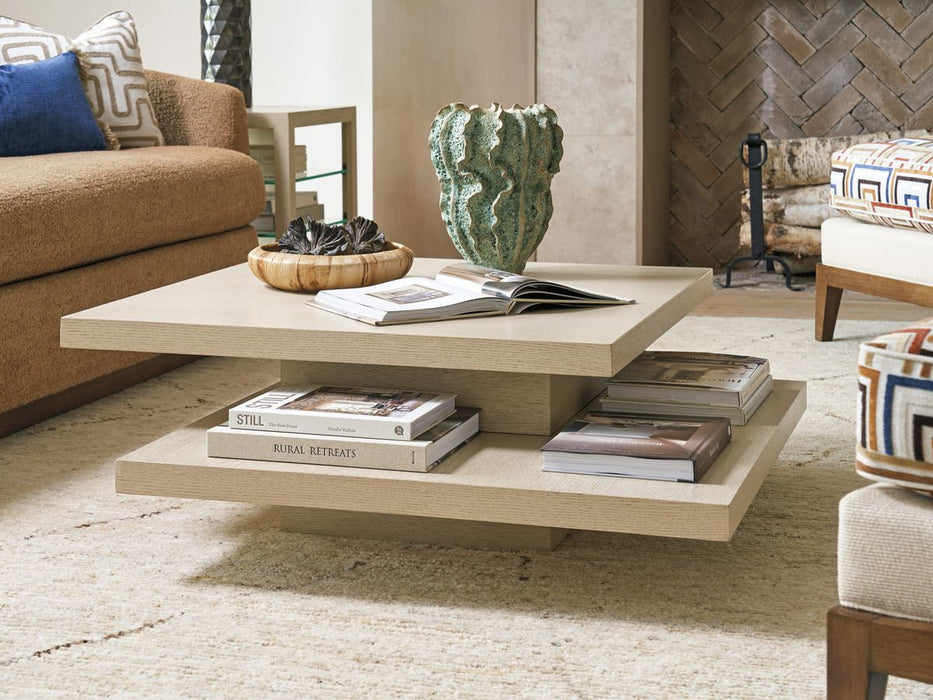 Lexington Furniture Sunset Key Prescott Square Cocktail Table in Sand Drift