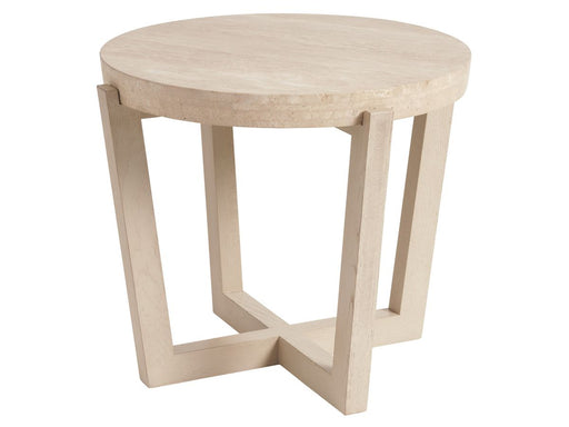 Lexington Furniture Sunset Key Shasta Round Lamp Table in Sand Drift image