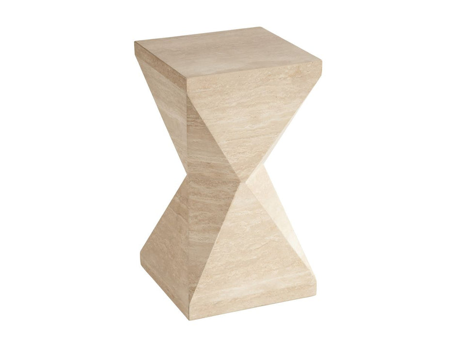 Lexington Furniture Sunset Key Shea Faceted Accent Table in Sand Drift image