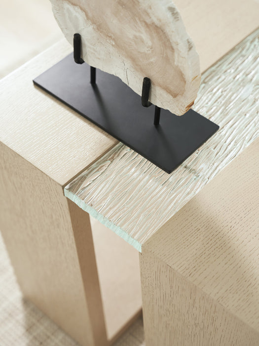 Lexington Furniture Sunset Key Fischer Rectangular Lamp Table in Sand Drift