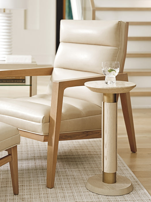 Lexington Furniture Sunset Key Carver Accent Table in Sand Drift