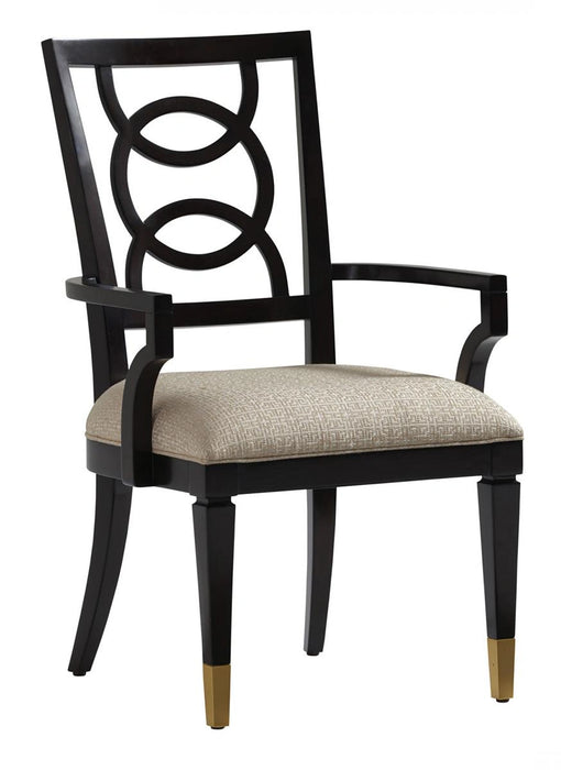 Lexington Furniture Carlyle Pierce Upholstered Arm Chair in Ivory/Taupe (Set of 2)