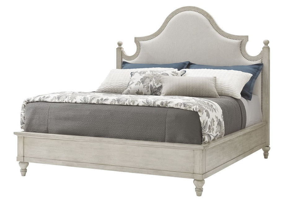 Lexington Oyster Bay Cal King Arbor Hills Upholstered Bed in Distressed
