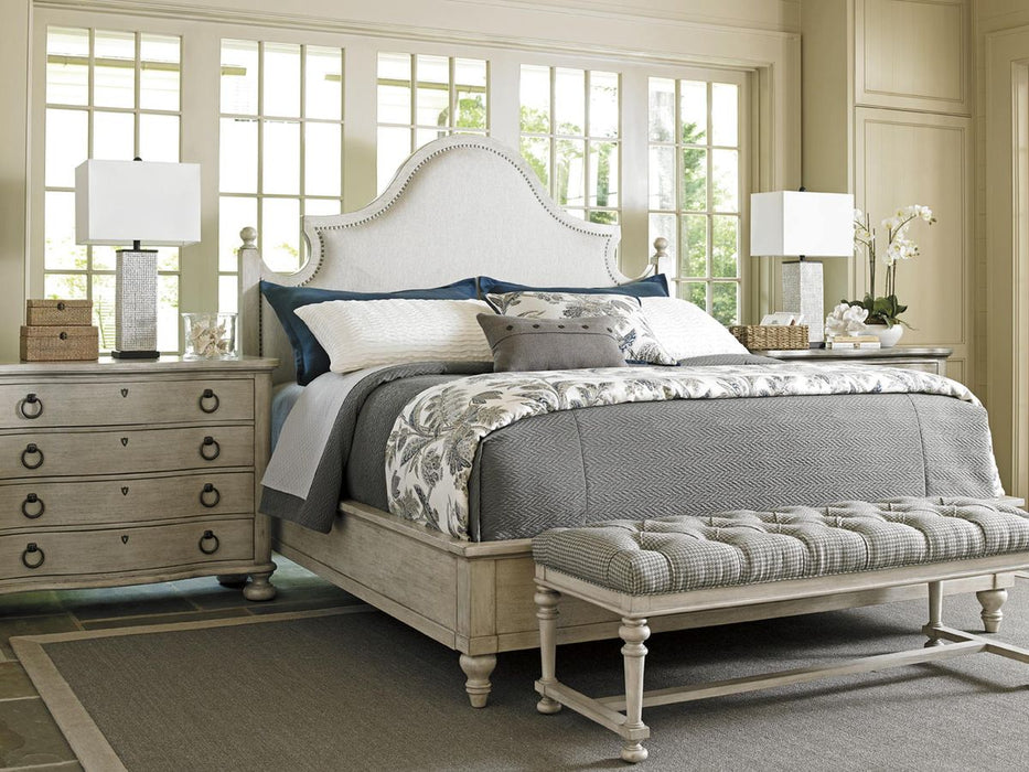 Lexington Oyster Bay King Arbor Hills Upholstered Bed in Distressed