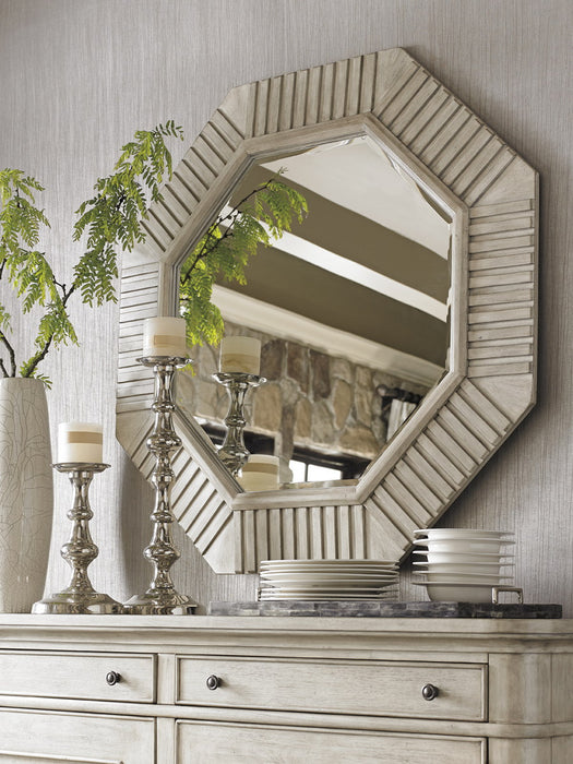 Lexington Oyster Bay Selden Octagonal Mirror in Distressed