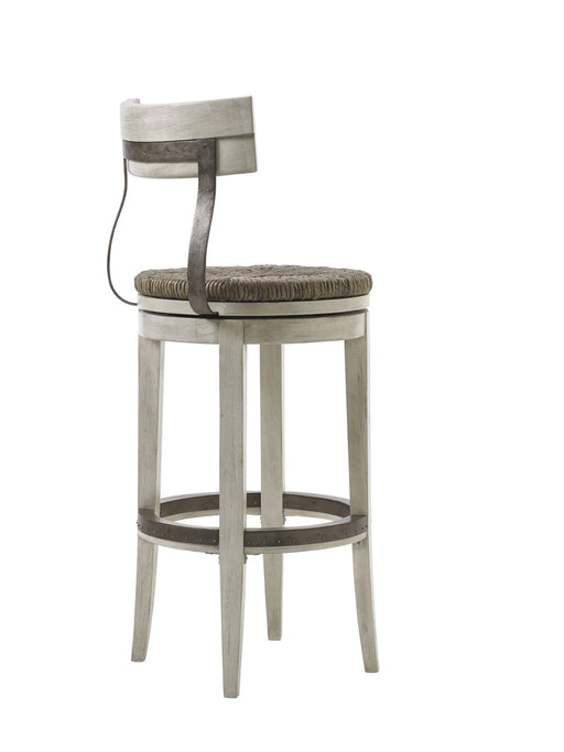 Lexington Oyster Bay Merrick Swivel Bar Stool in Light Oyster Shell (Set of 2) image