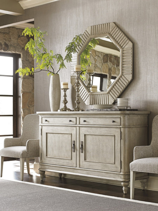 Lexington Oyster Bay Selden Octagonal Mirror in Distressed
