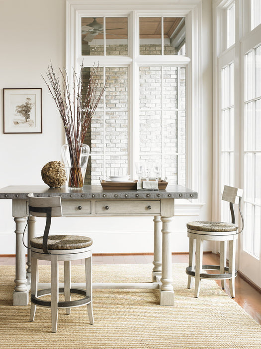 Lexington Oyster Bay Hidden Lake Bistro Table in Light Oyster Shell