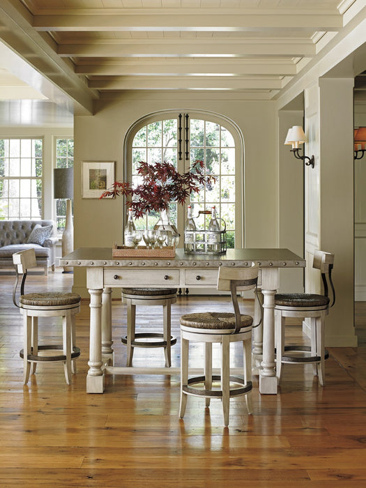 Lexington Oyster Bay Hidden Lake Bistro Table in Light Oyster Shell