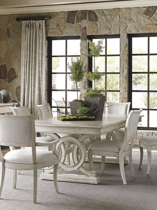 Lexington Oyster Bay Montauk Rectangular Dining Table in Light Oyster Shell